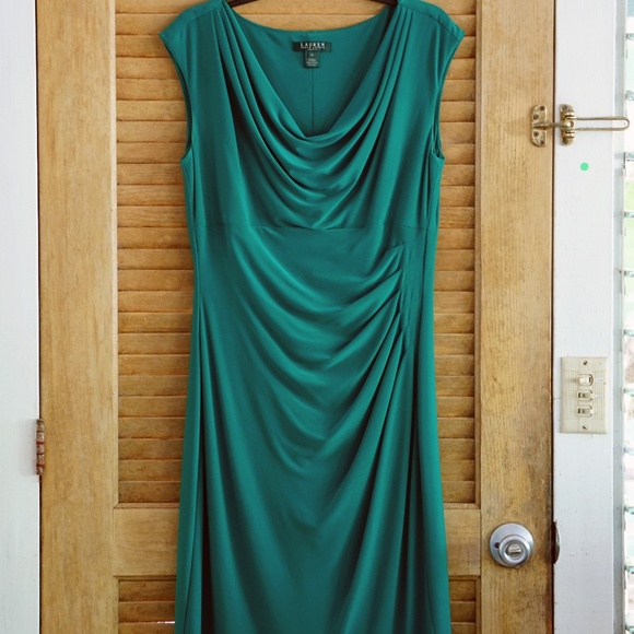 EMERALD GREEN Ralph Lauren Dress - Picture 2 of 3